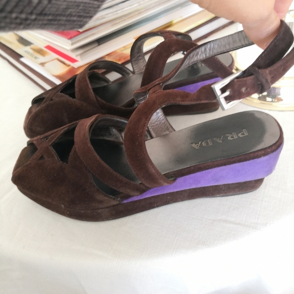 Prada sandals Vintage .size US 35 1/2 - Picture 1 of 4
